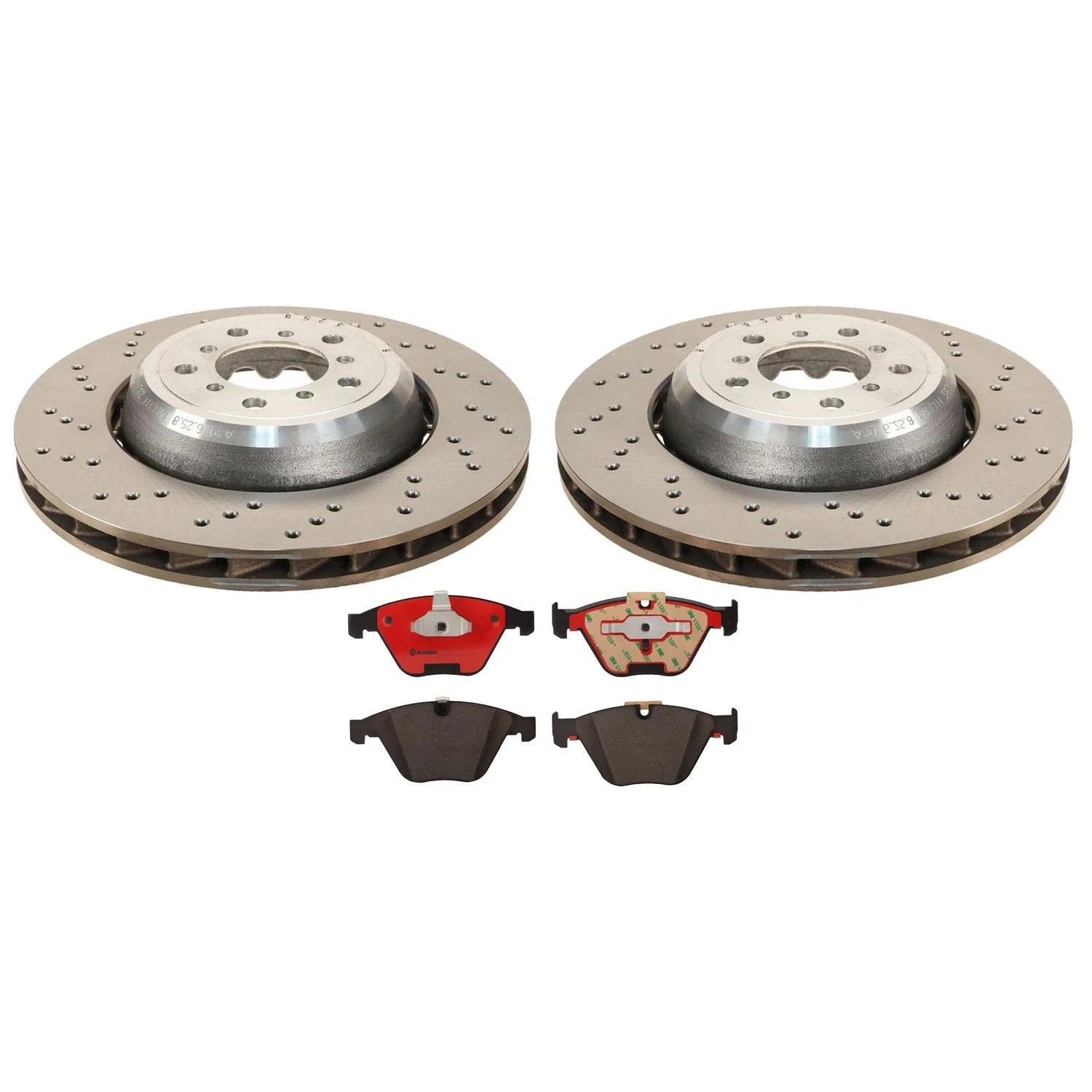 Set of 2 Front Brake Kit 360mm Rotors Brembo Pads for BMW E92 M3 E82 1M