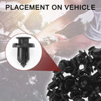 Set of 100 Front Fender Skirt Clips for Honda CR-V (1997–2020), CR-Z (2011–2016)
