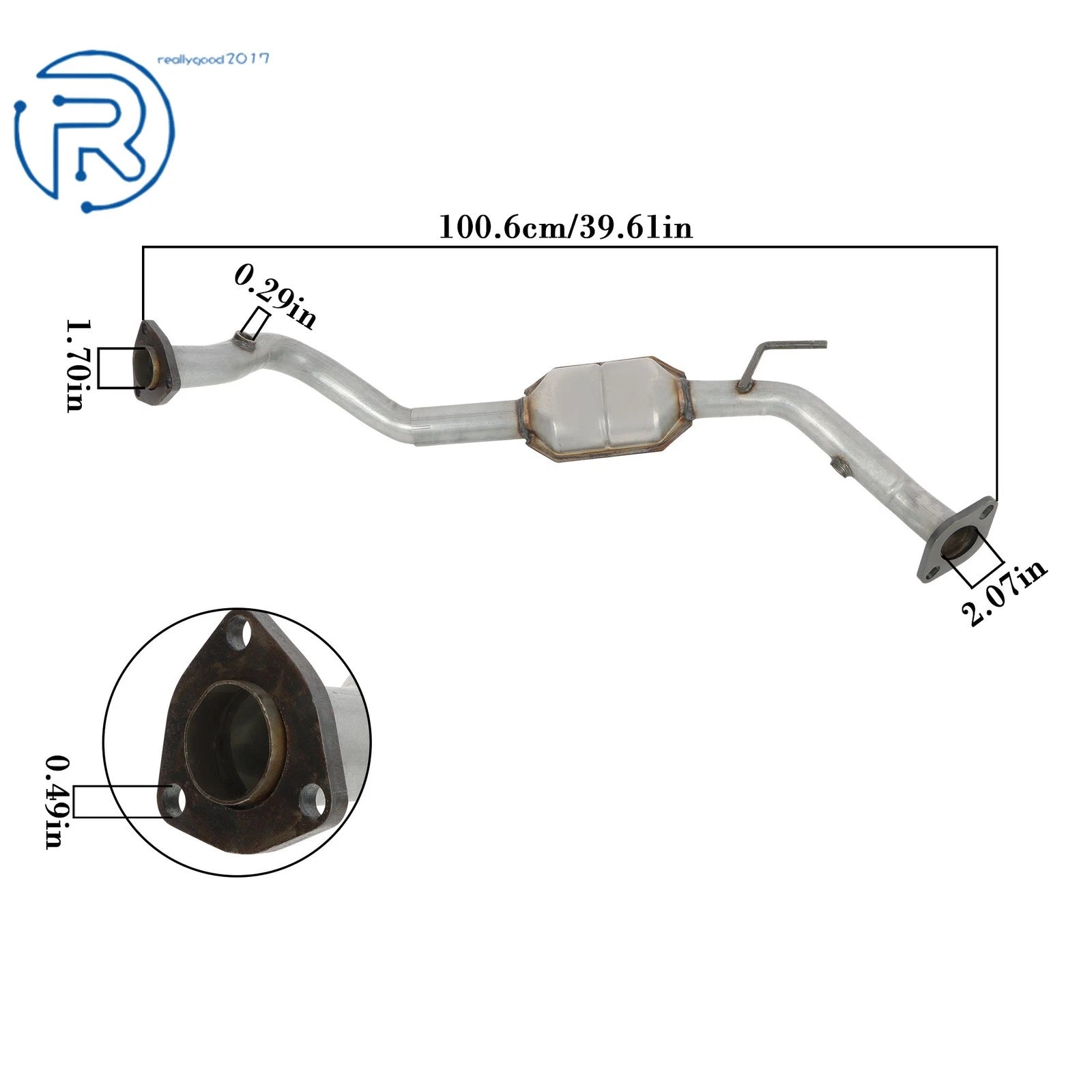 Left Catalytic Converter for Isuzu Rodeo (1999–2002) 3.2L V6