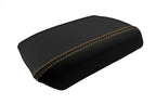 Leather Console Lid Armrest Cover for Hyundai Tiburon (2003–2008) Orange Stitch