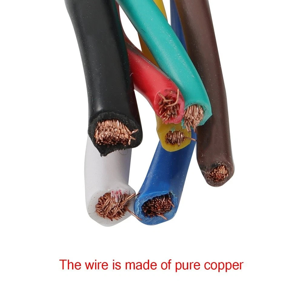 7-Pin 7-Way Trailer Cable Cord for Universal Use (6 FT)