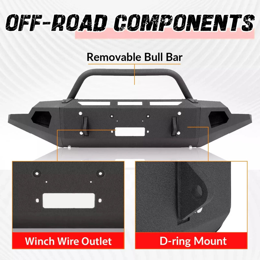 Off-Road Front Bumper with Bull Bar for GMC Sierra 1500 (2019–2020)