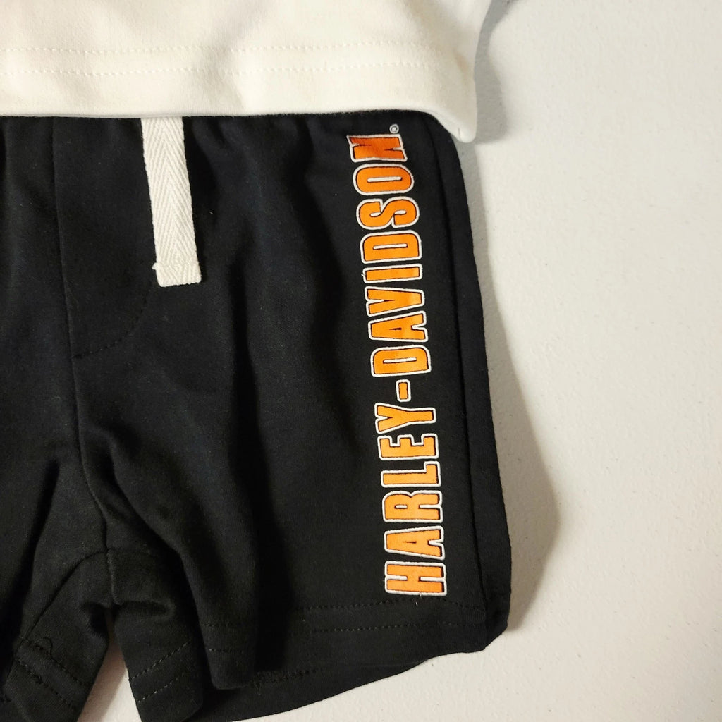 2-Piece Knit Raglan T-Shirt & Shorts Set for Harley-Davidson Baby Boys