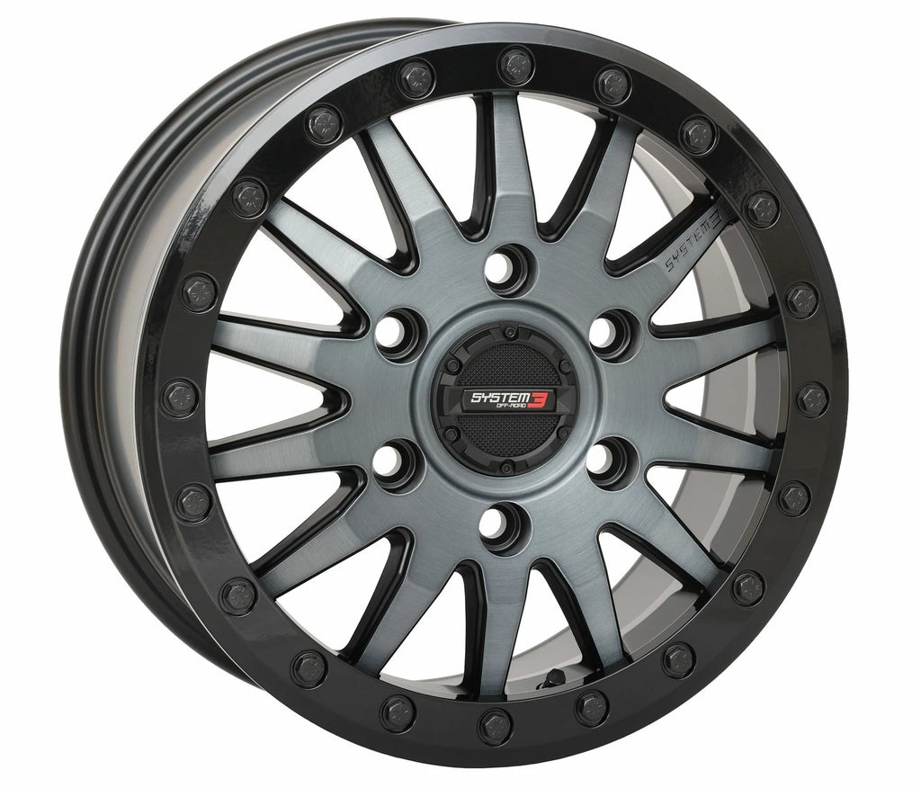 System 3 Sb8 Beadlock Wheel 15x7 for ATV/UTV (Matte Grey)
