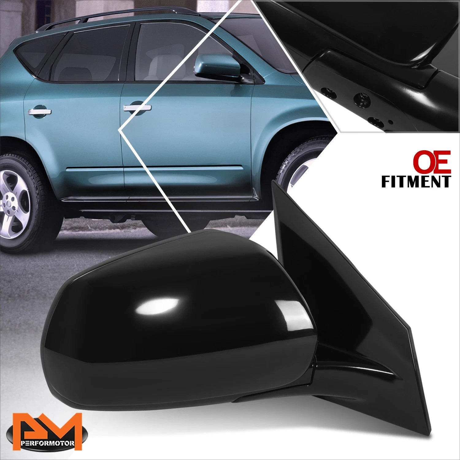 Power Heated Memory Side Rear View Mirror for Nissan Murano (2003–2004)