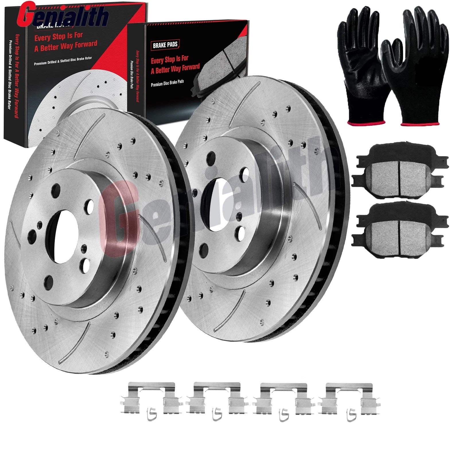 Front Drilled Slotted Brake Rotors & Ceramic Pads for Toyota Celica (2000–2005)