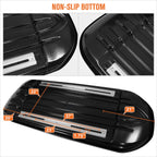 Cargo Roof Top Mounted Storage Box with Lock & Brackets for Universal Fit (78"L x 31"W x 15"H)