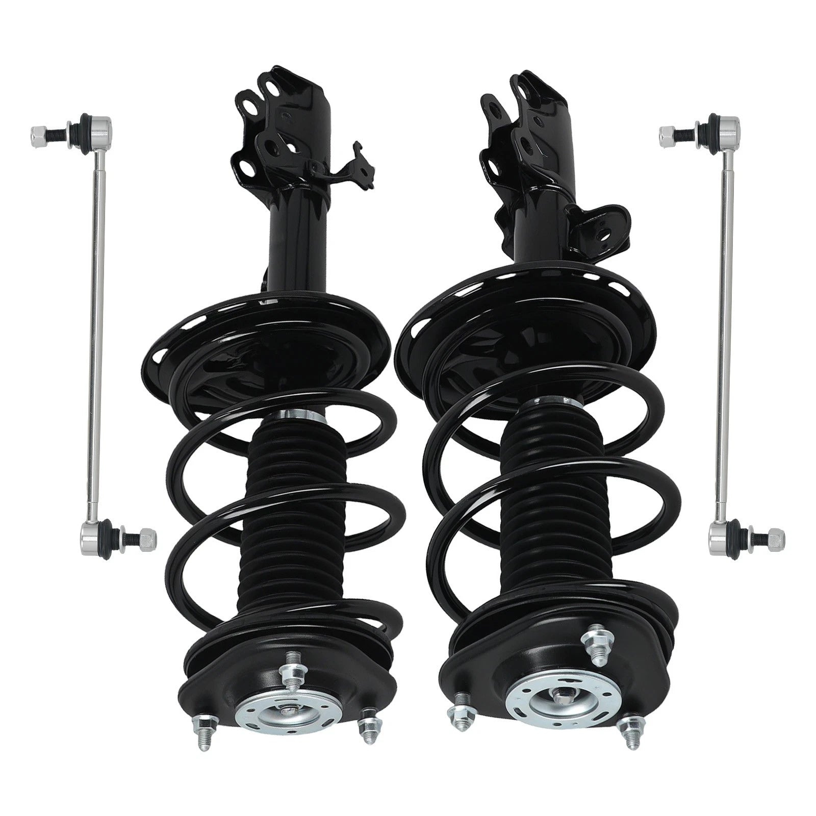 Set of 4 Front Struts w/ Coil Spring & Sway Bar End Links for Toyota RAV4 (2006–2012)