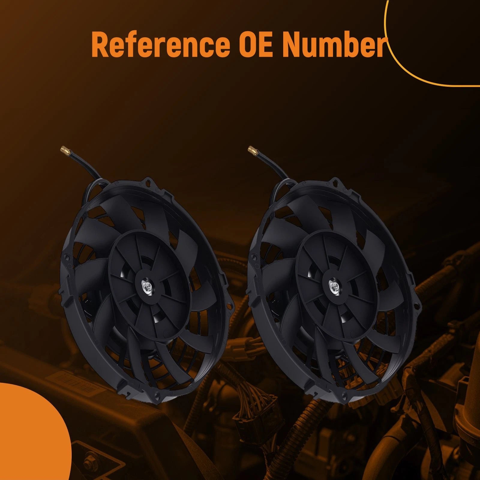 2Pcs 7" Electric Cooling Fans for Universal Radiator Application