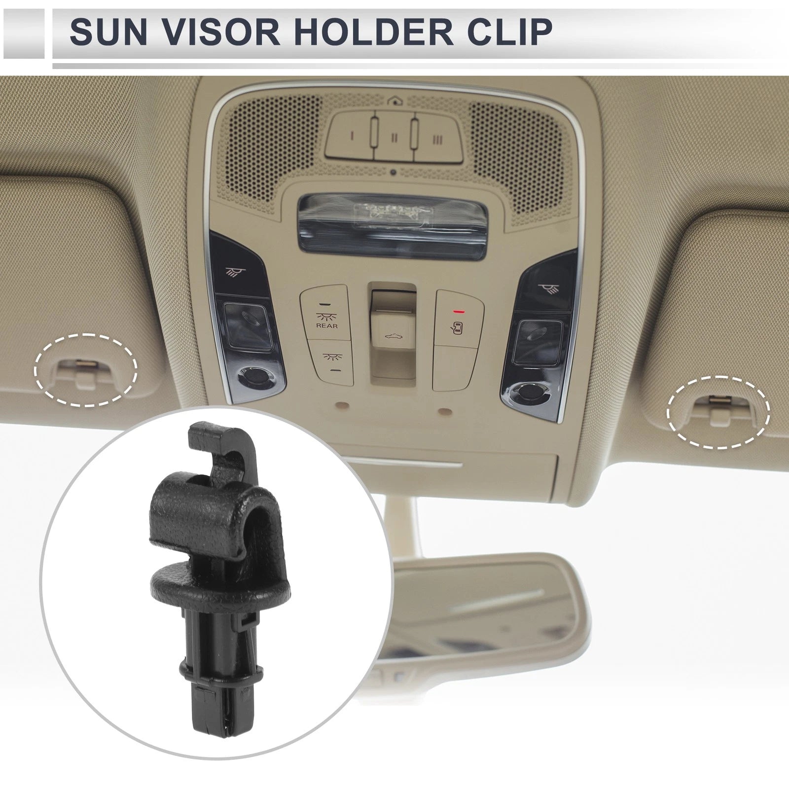 Sun Visor Holder Clip for Honda Odyssey (2005–2010) No. 83715-SHJ-A21ZA Black