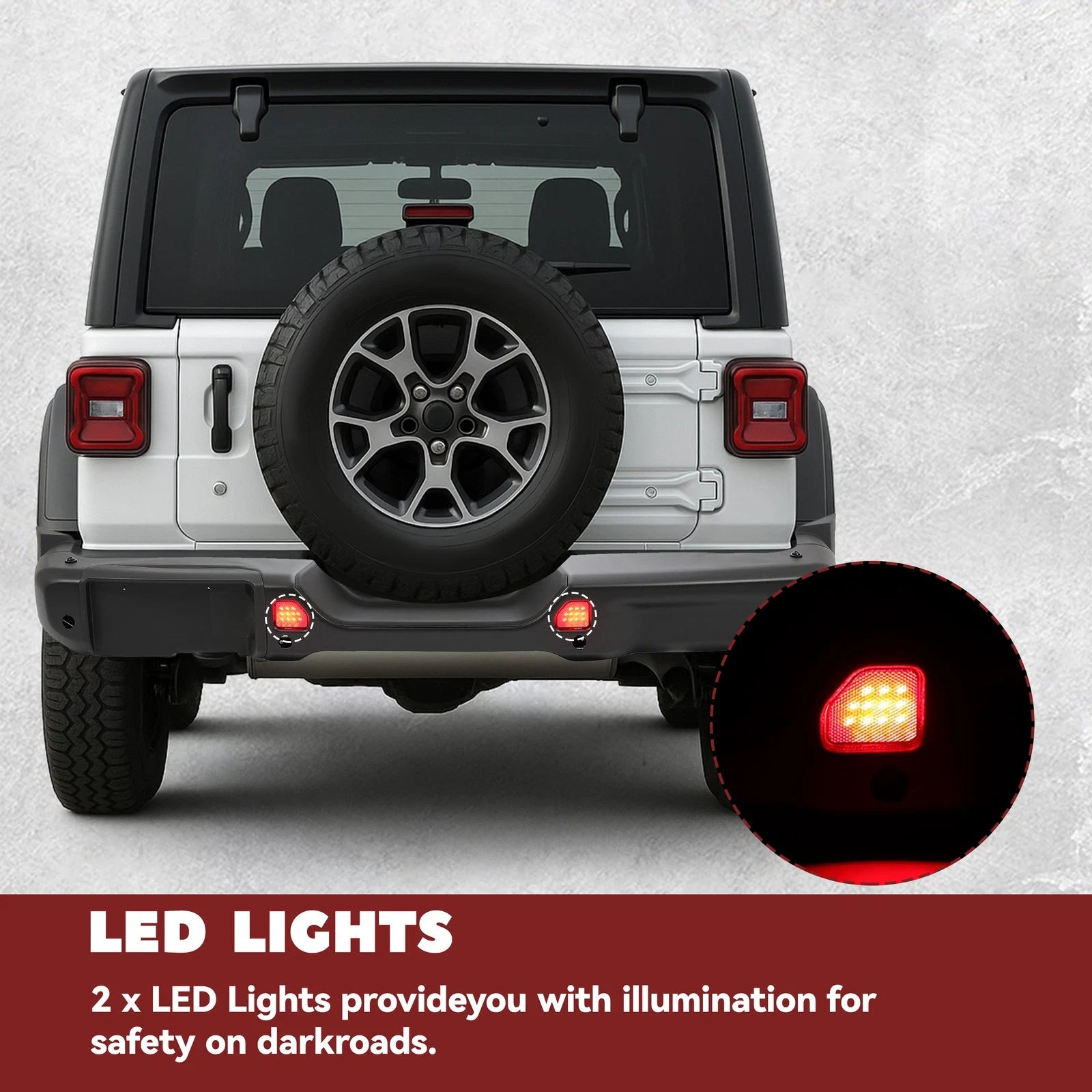 Rear Bumper Kit 10th Anniversary Style for Jeep Wrangler JL Gladiator (2018–2024)