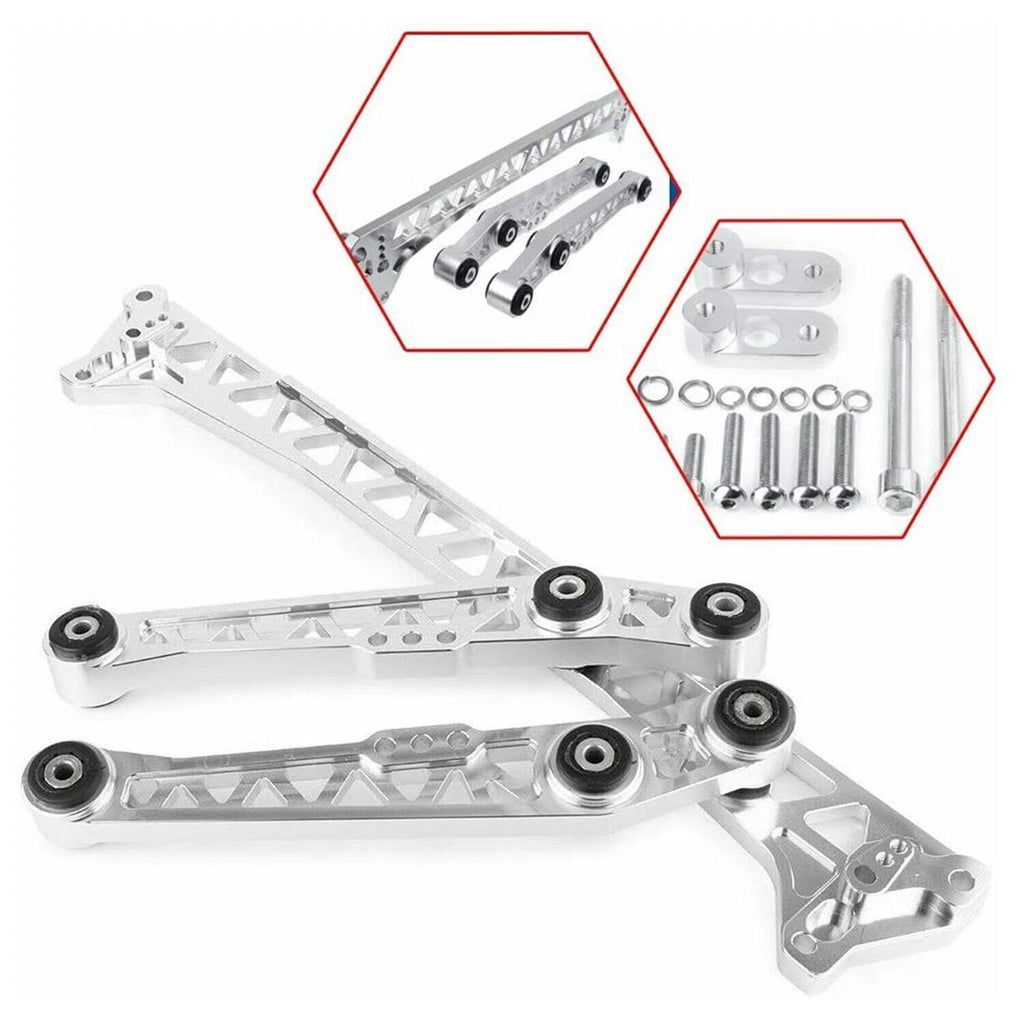 Silver Billet Lower Control Arm + Subframe Brace for Honda Civic/Del Sol (1992–1995)