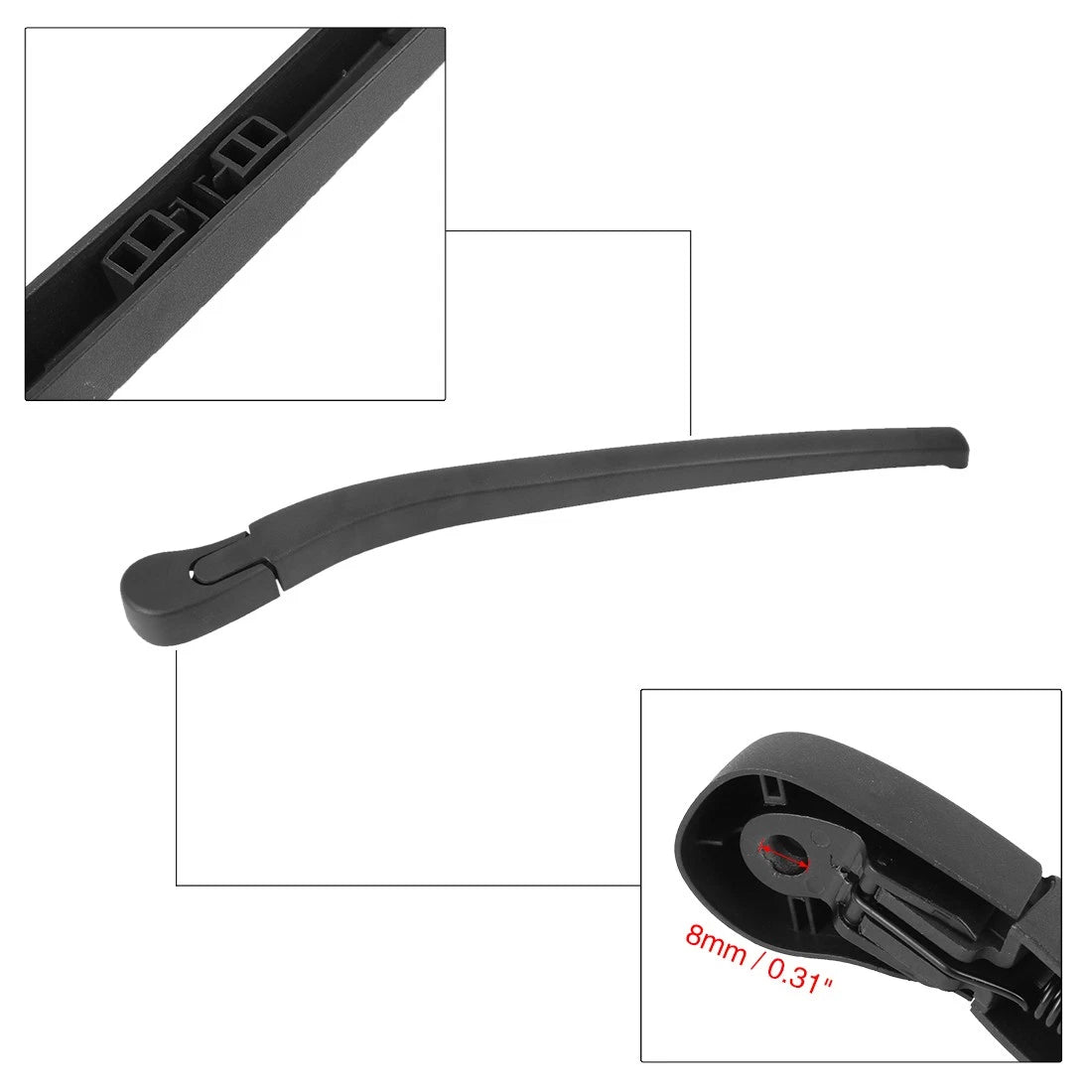 Set of 2 Rear Windshield Wiper Blade Arms 375mm for BMW 5 Series E61 (2003–2010)