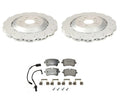 Rear 356mm Wavy Drilled Disc Rotors & Textar Pads Brake Kit for Audi RS7 (2014–2023)
