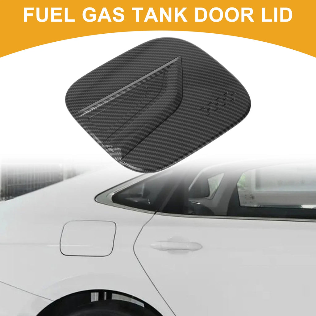 Fuel Tank Door Cap for Toyota Highlander (2022–2025) Carbon Fiber Black