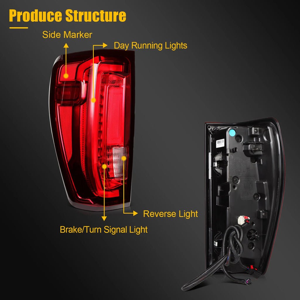 Full LED Tail Light Brake Lamp for GMC Sierra 1500 2500 3500 (2019–2024)