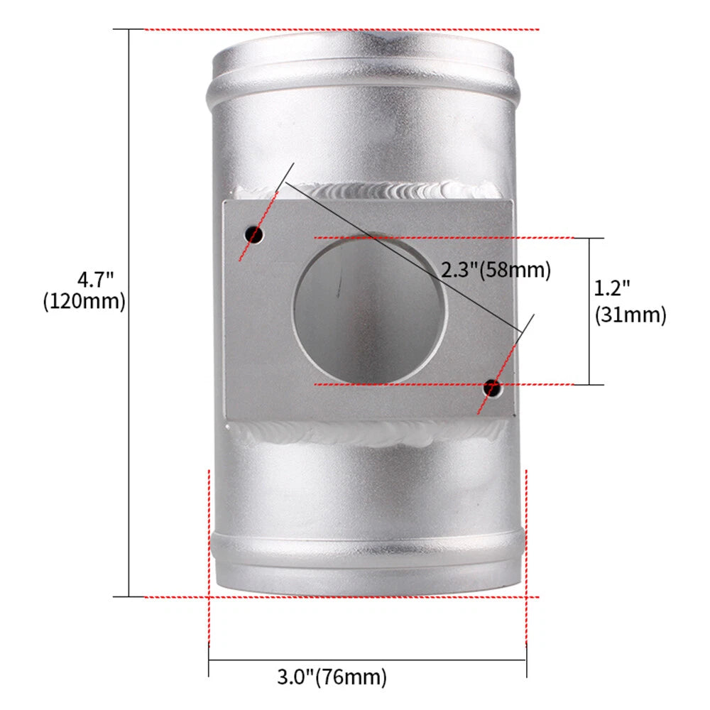 76mm Mass Air Flow Sensor Mount Adapter for Mitsubishi ASX Lancer Outlander