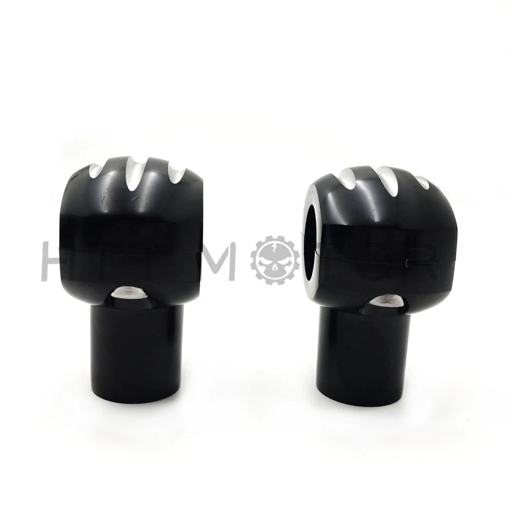 25mm Handlebar Riser for Cruisers Choppers (Detachable, Black)