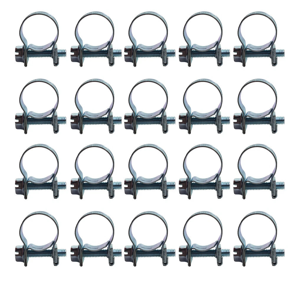 Set of 20 Fuel Injection Hose Clamps 13mm - 15mm