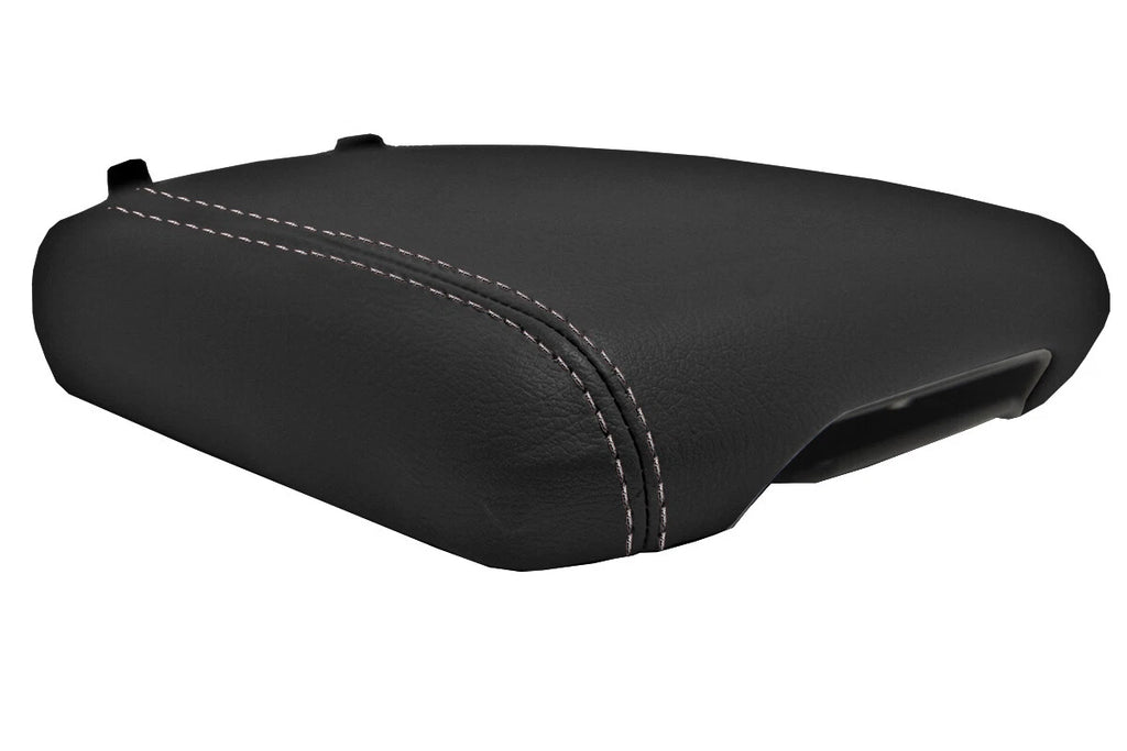 Leather Console Lid Armrest Cover for Kia Telluride (2020) Gray Stitch