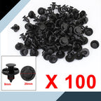 100pcs 8mm Hole Plastic Rivets Body Fastener Clips for Nissan 