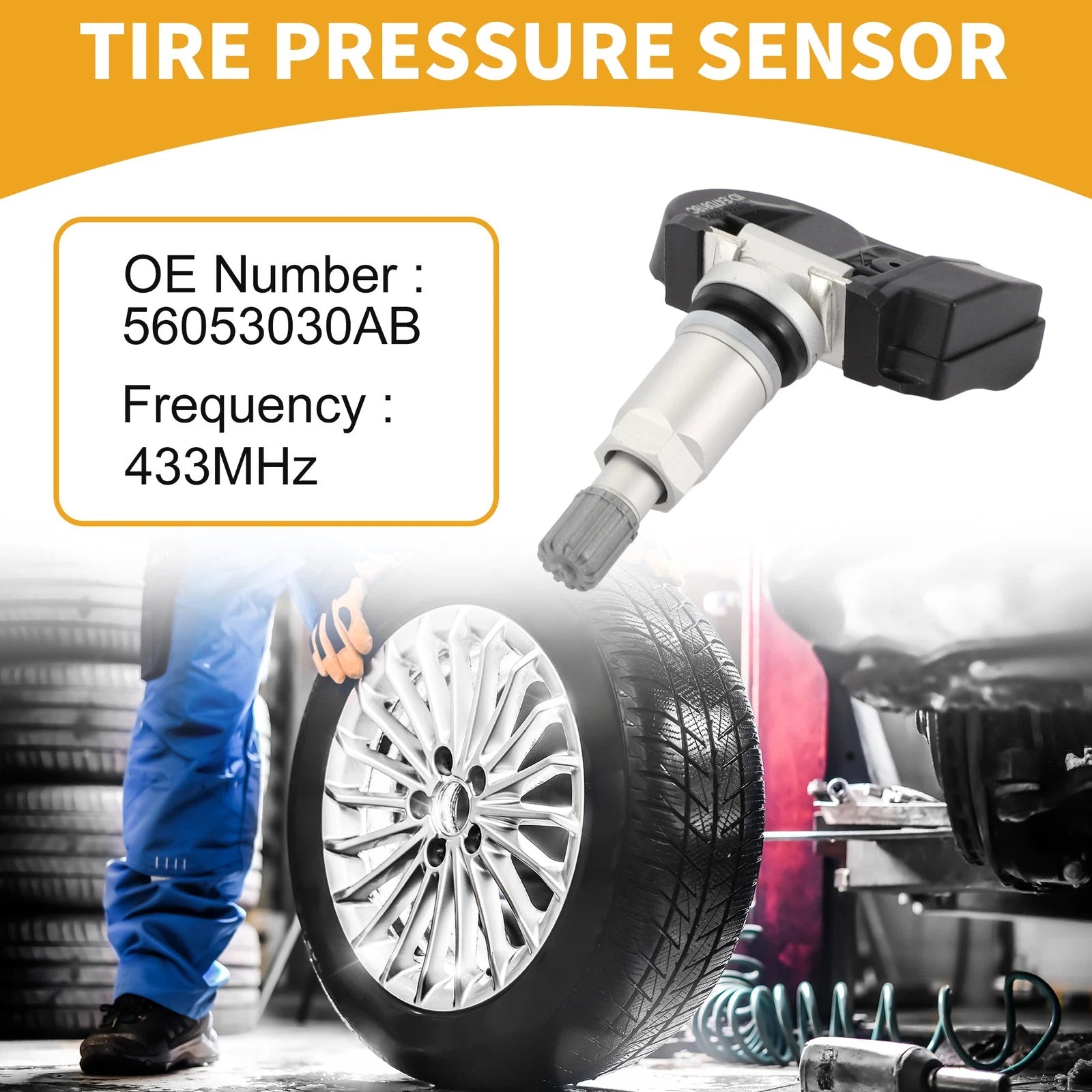 Tire Pressure Sensor for Dodge Charger Caravan (2006–2007) 56053030AB 433MHz