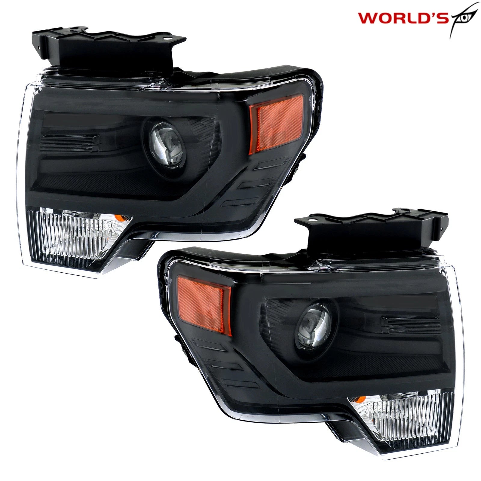 HID Projector Headlights for Ford F150 (2013–2014) Black Trim Pair