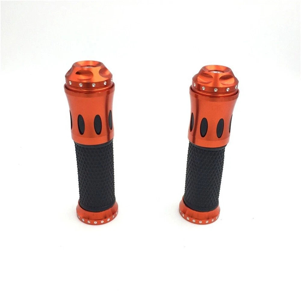 7/8" Dark Orange Non-Slip Rubber Handlebar Grip for Kawasaki Ninja ZX12 Versys KLX (2000–2023)
