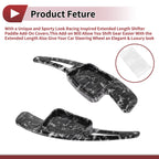 Set of 2 Gray Plastic Steering Wheel Paddles for Audi A3 (2017–Present)