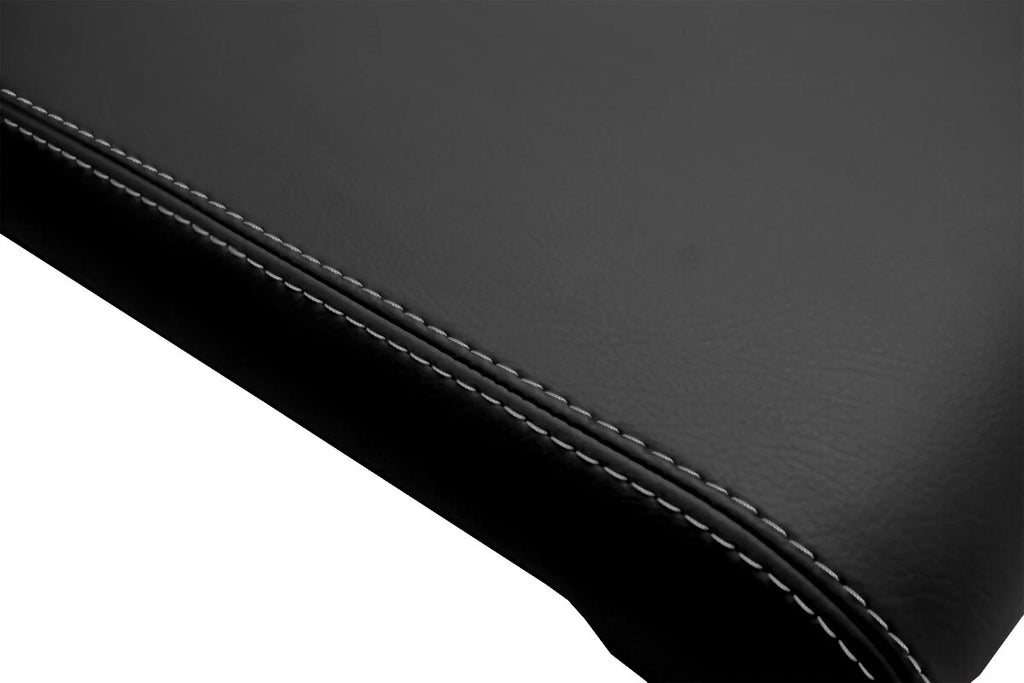 Leather Console Lid Armrest Cover for Chevrolet Colorado (2015–2022) Gray Stitch