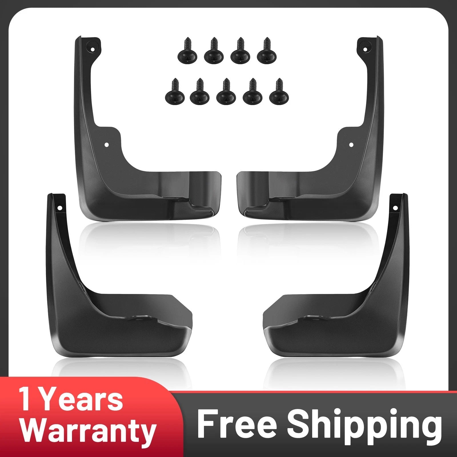 Front and Rear Splash Guards Mud Flaps Set of 4 for Toyota Camry (2007–2011)