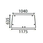 Rear Window for International 584 684 784 884 Tractors (SEKURA CAB)