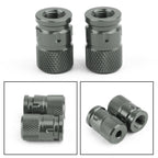 2X CNC Titan-color Anti-Thief Tire Valve Stem Caps for Car Truck Bike Motorcycle