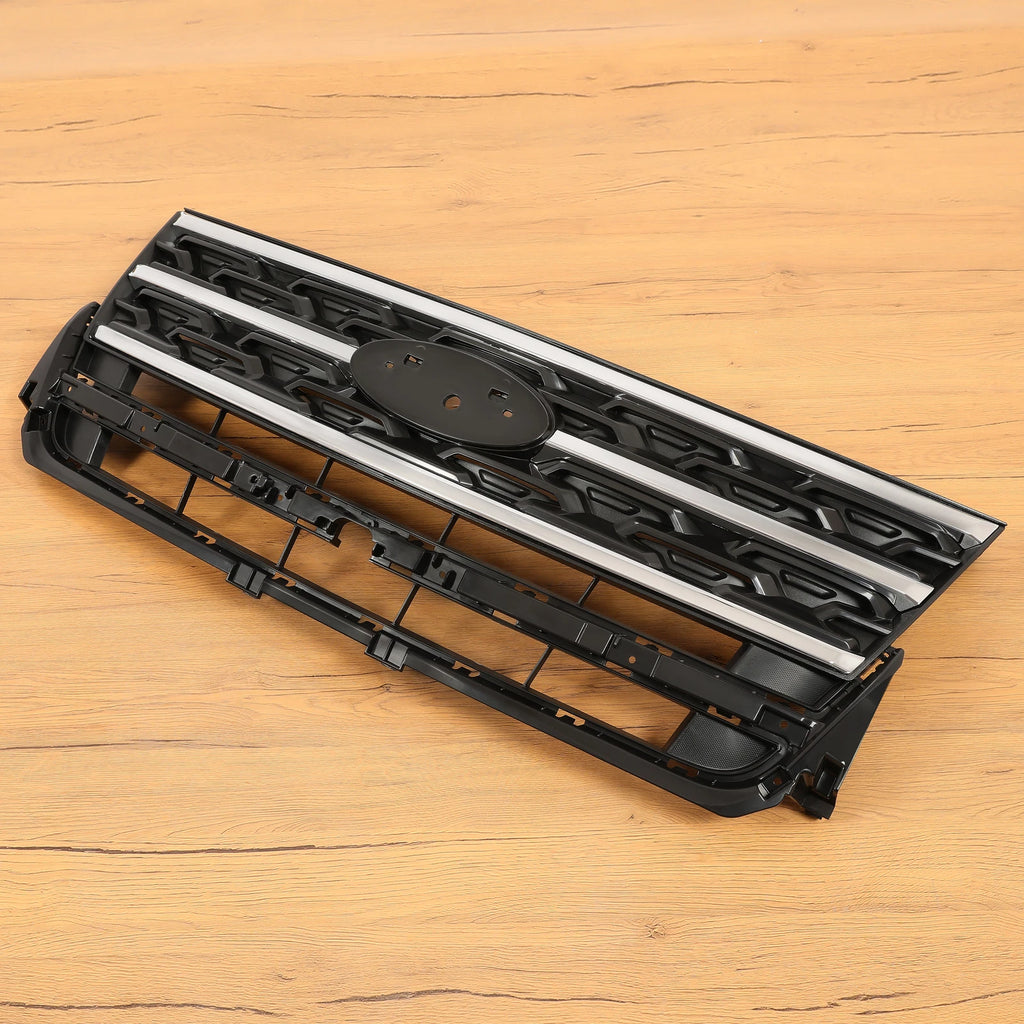 Front Bumper Upper Grille w/Chrome Mesh for Ford Explorer (2018–2019)