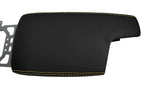 Leather Console Armrest Cover for Subaru Crosstrek (2018–2020) Black Yellow Stitch