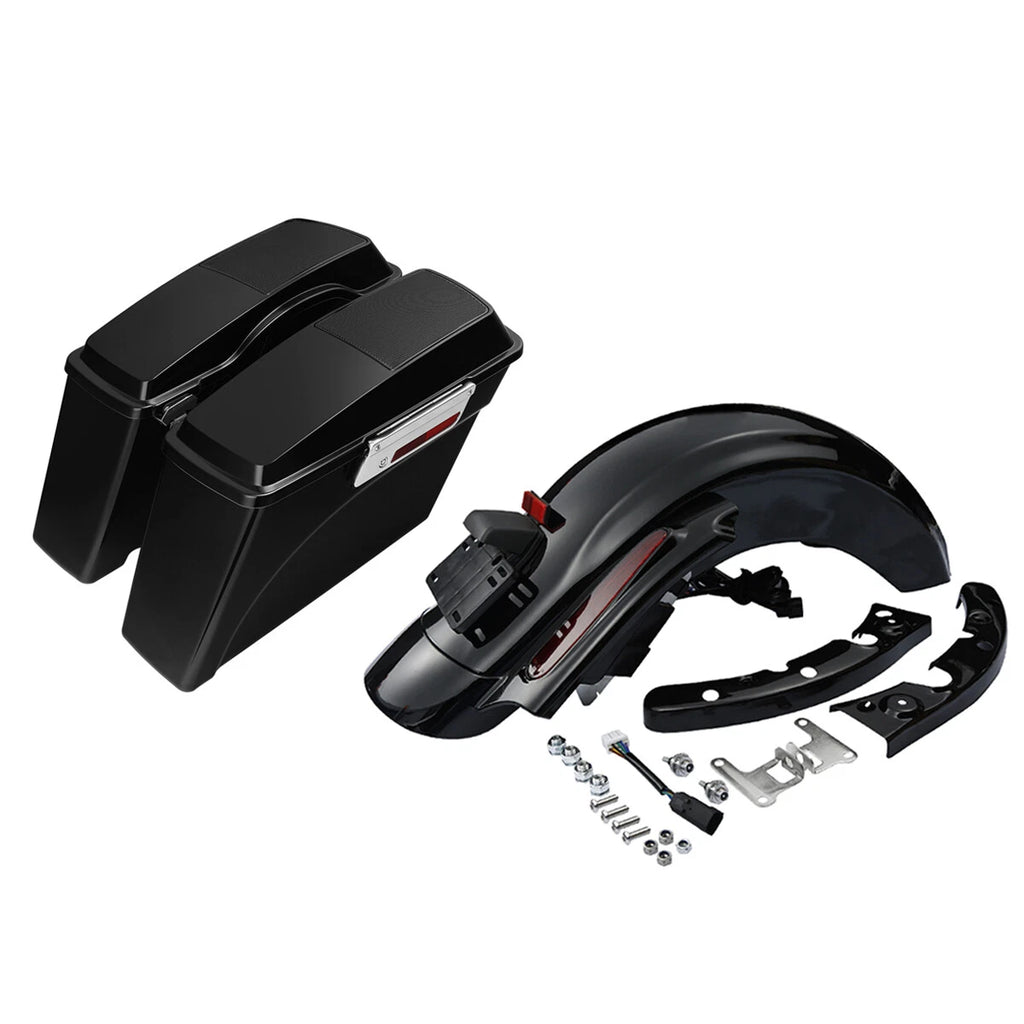 Hard Saddlebags Speaker Lids & Rear Fender for Harley Road Glide (2009–2013)