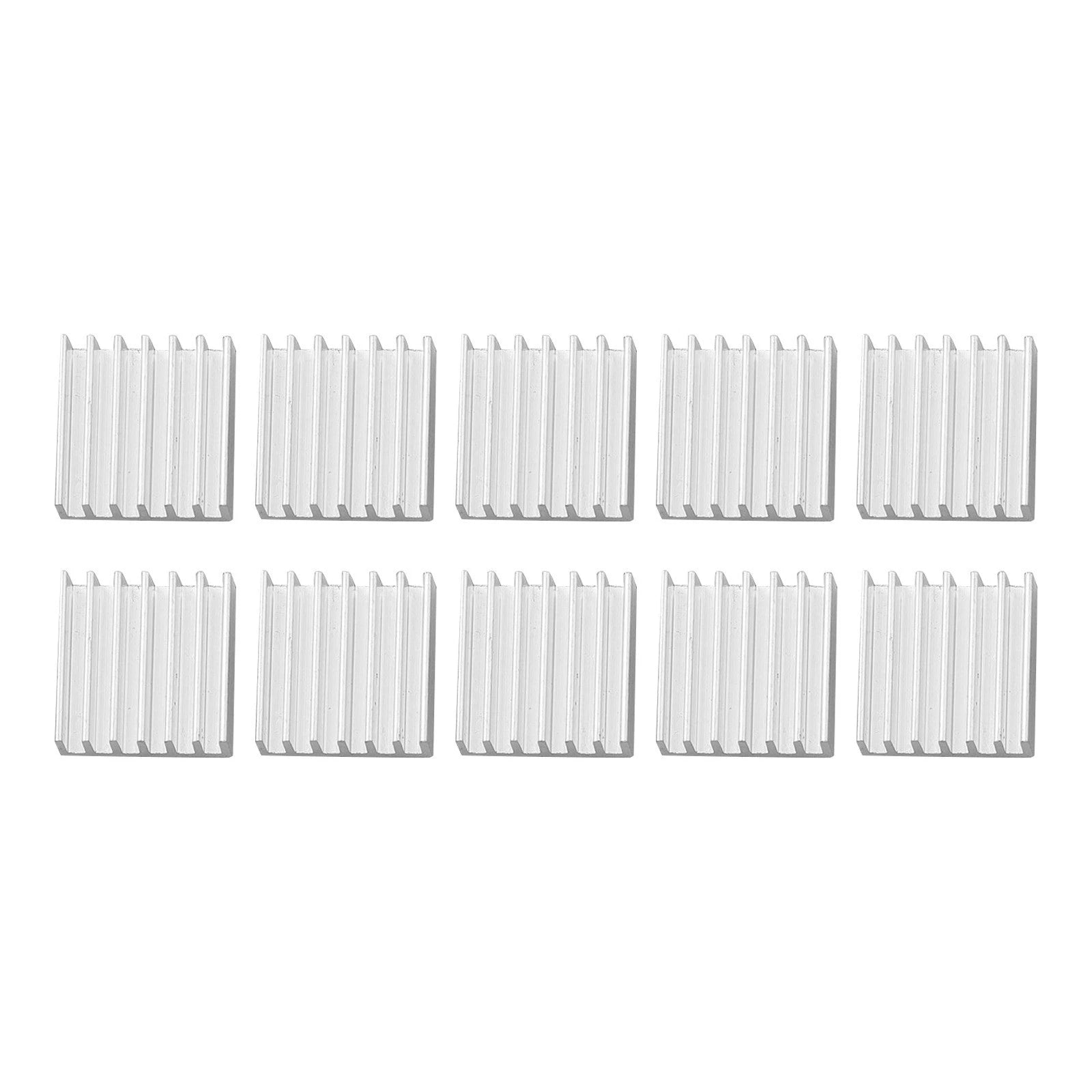 Set of 10 Aluminum Heatsink Chips for Computer Radiator (14x14x6mm)