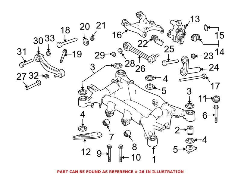 Genuine OEM Rear Left Upper Suspension Control Arm for BMW M5 M6 (2006–2010)
