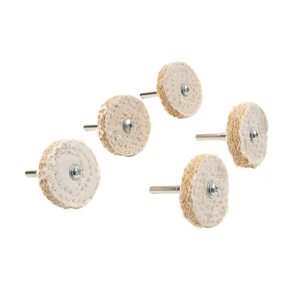 5 Pcs 2" Sisal Cloth Buffing Wheel for Polishing Stainless Steel