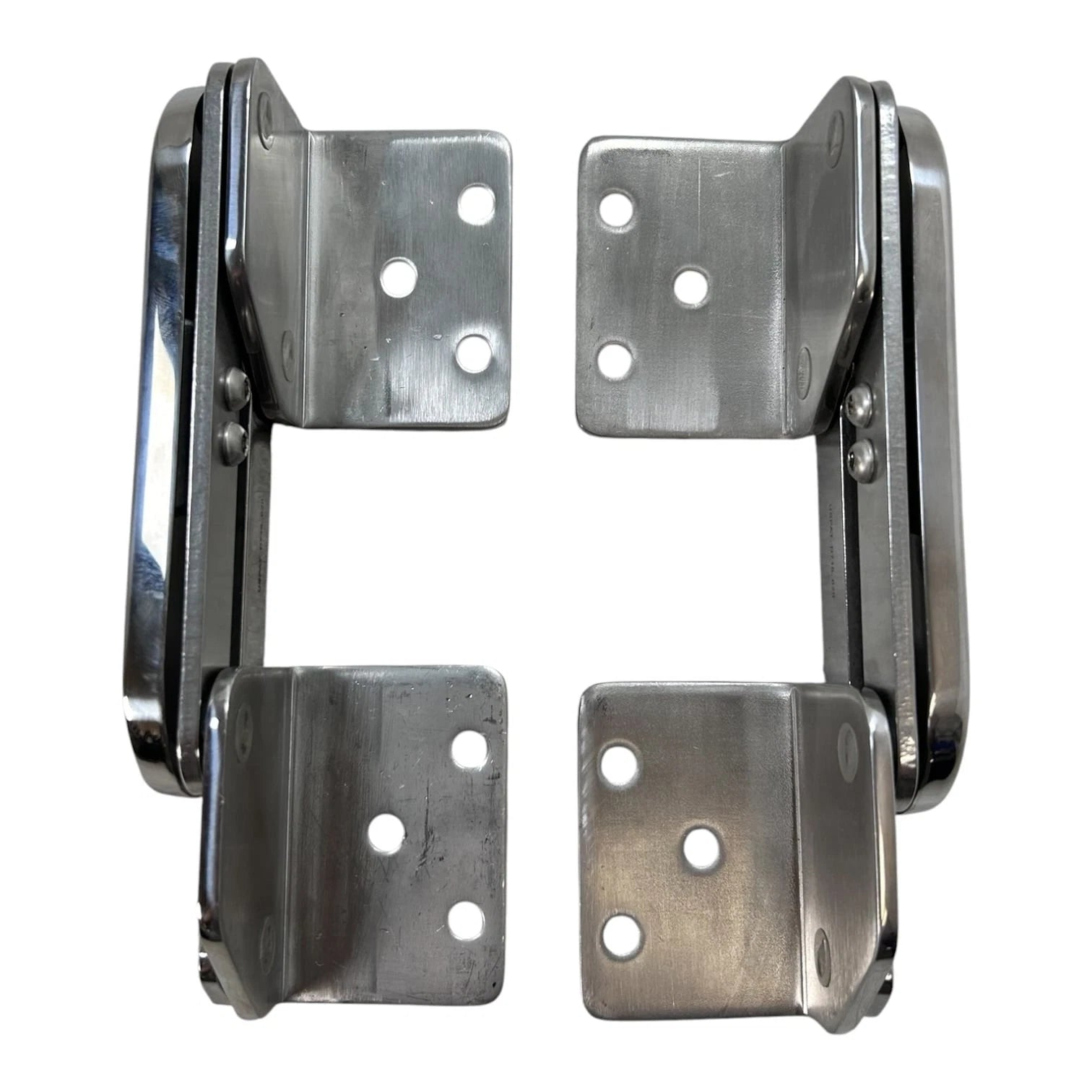 Set of 2 Roll Back Bolster Seat Hinges for Marine Applications (Stainless Steel)