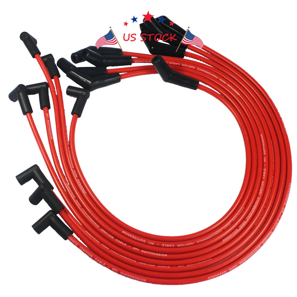 Spiral Core Spark Plug Wires for BBC Chevy 396 427 454 502 (1965–2002)
