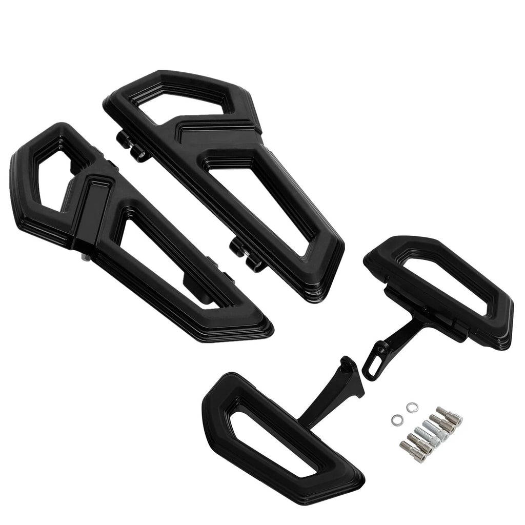Set of 2 Front & Rear Floorboard Footboards for Harley Electra Glide (2000–2026)