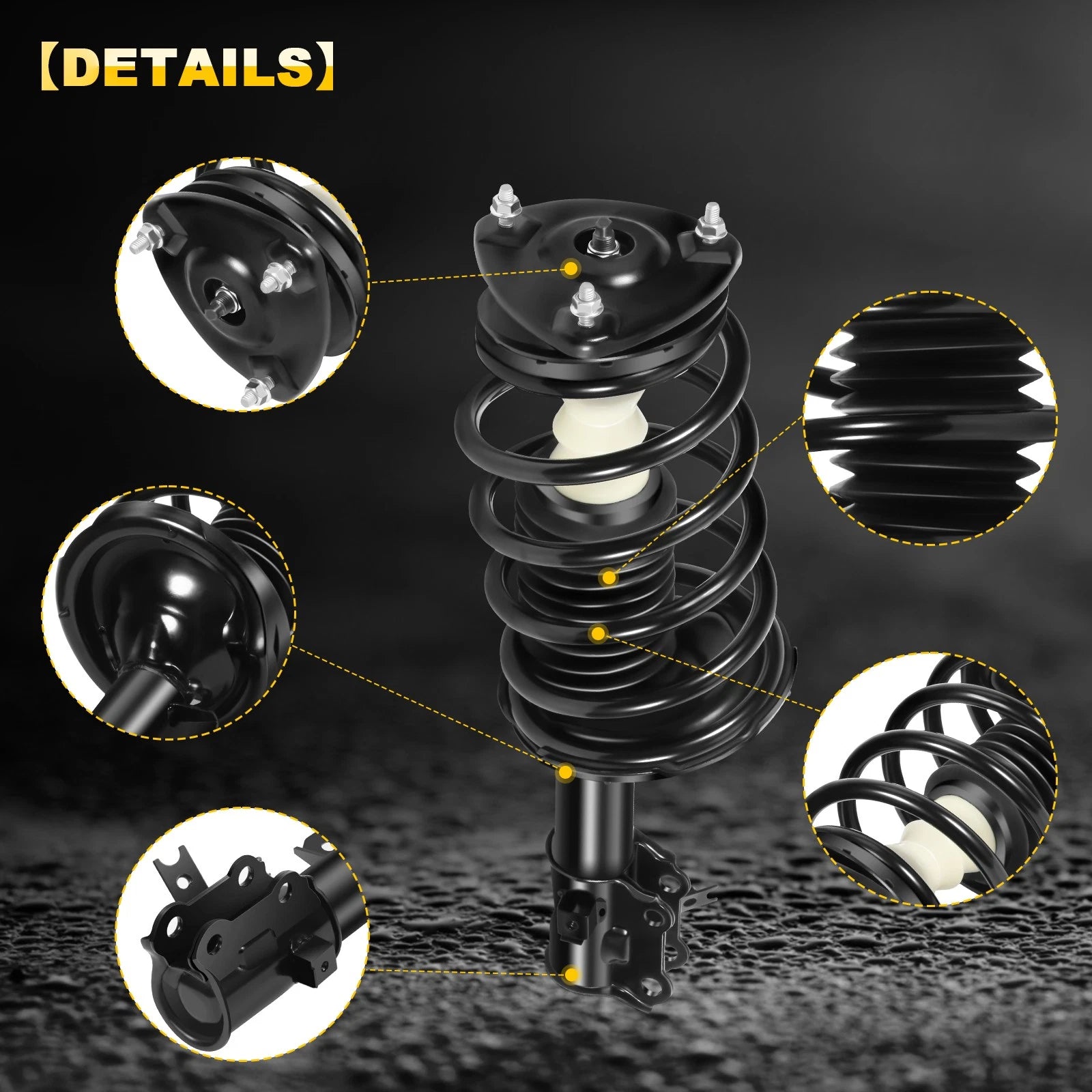 Set of 2 Front Complete Struts for Hyundai Accent (2006–2011)