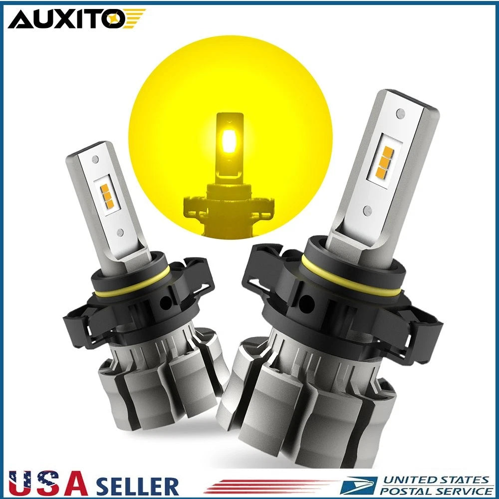 AUXITO 2504 5202 LED Fog Light Bulbs for - 3000K Yellow