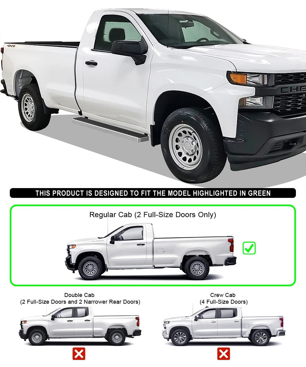 Running Boards for Silverado Sierra 2019-2026 Regular Cab