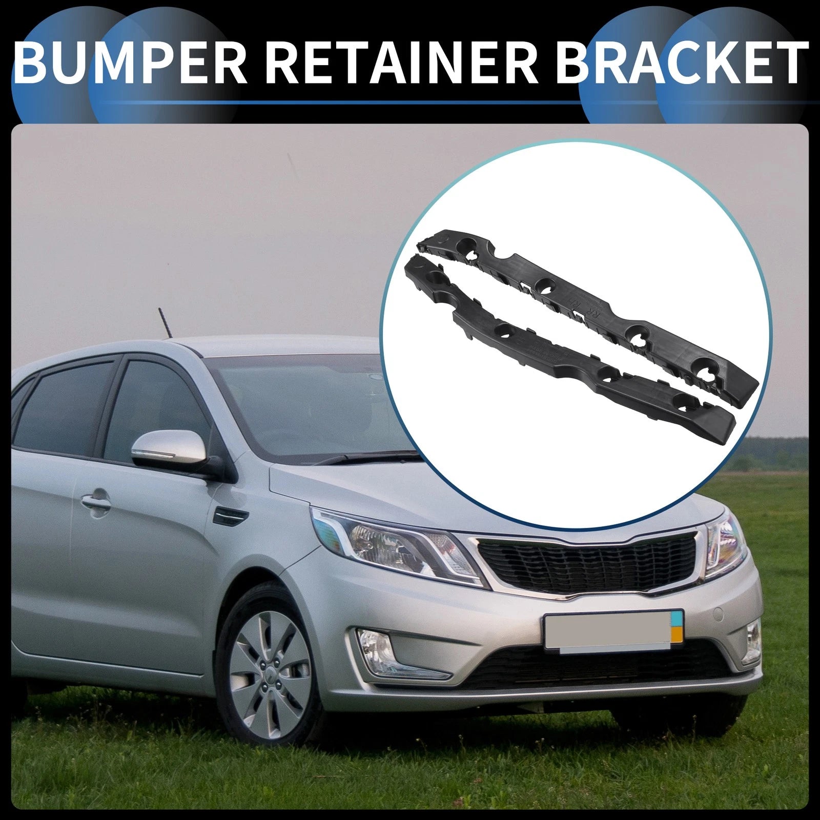 1 Pair Rear Bumper Retainer Bracket No. 866131W000 for Kia Rio (2012–2017)