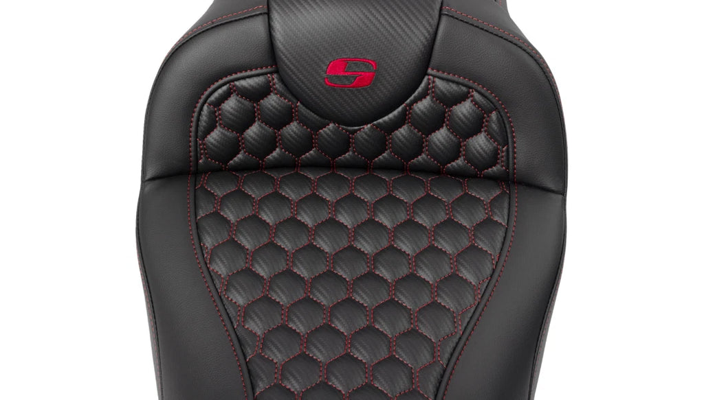 Saddlemen Roadsofa Seat Backrest for Harley Touring (2008–2023) Red Honeycomb