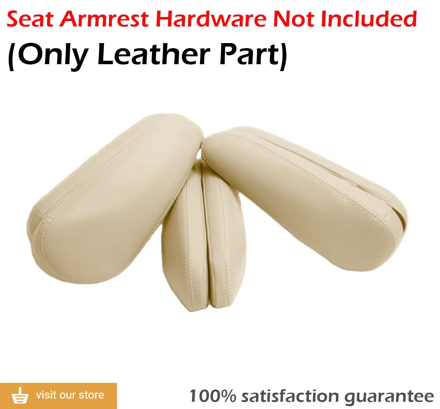 6 Seat Armrest Cover for Toyota Sienna (2011–2017) Beige PVC Leather
