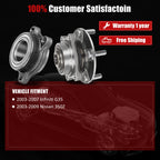 Set of 4 Wheel Hub Bearings for Infiniti G35 Nissan 350Z (2003–2007)