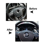 Blue Steering Wheel Paddle Shifter Extensions for VW Tiguan Golf 7 Passat B8